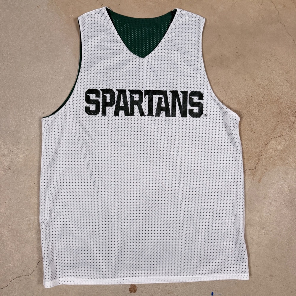 Team issued Nike Michigan State Spartans Reversible Basketball Jersey Men's S‎ - Picture 3 of 5